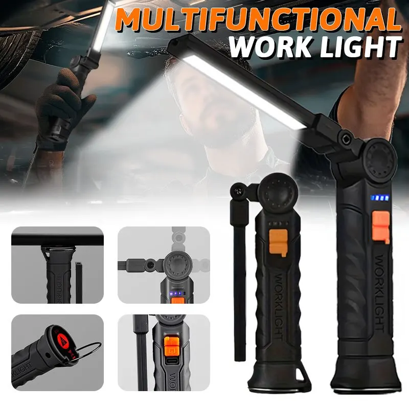 Fishing Hook - Rechargeable Magnetic Work Light Flashlight Portable