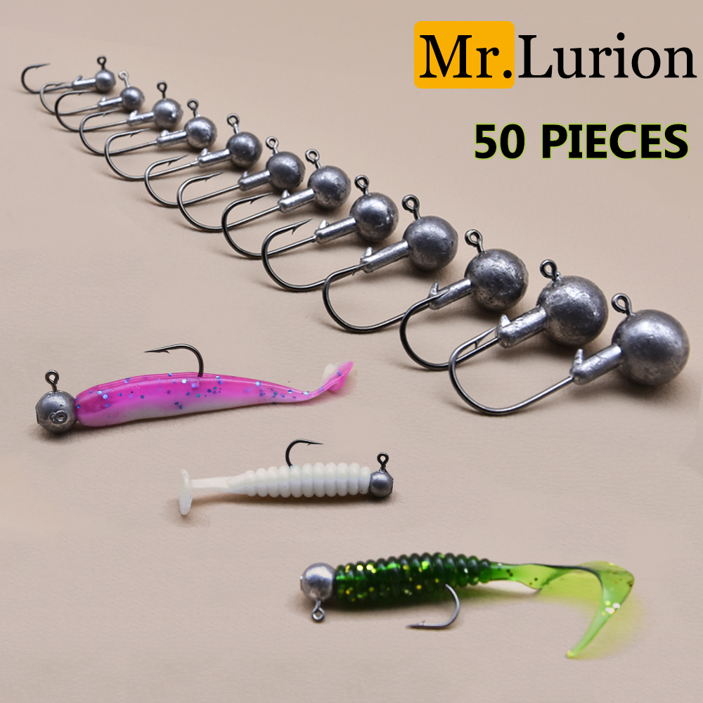 MrLurion 50pcs 1g-28g jig head - đánh giá và giá Fishing Hook Weedless