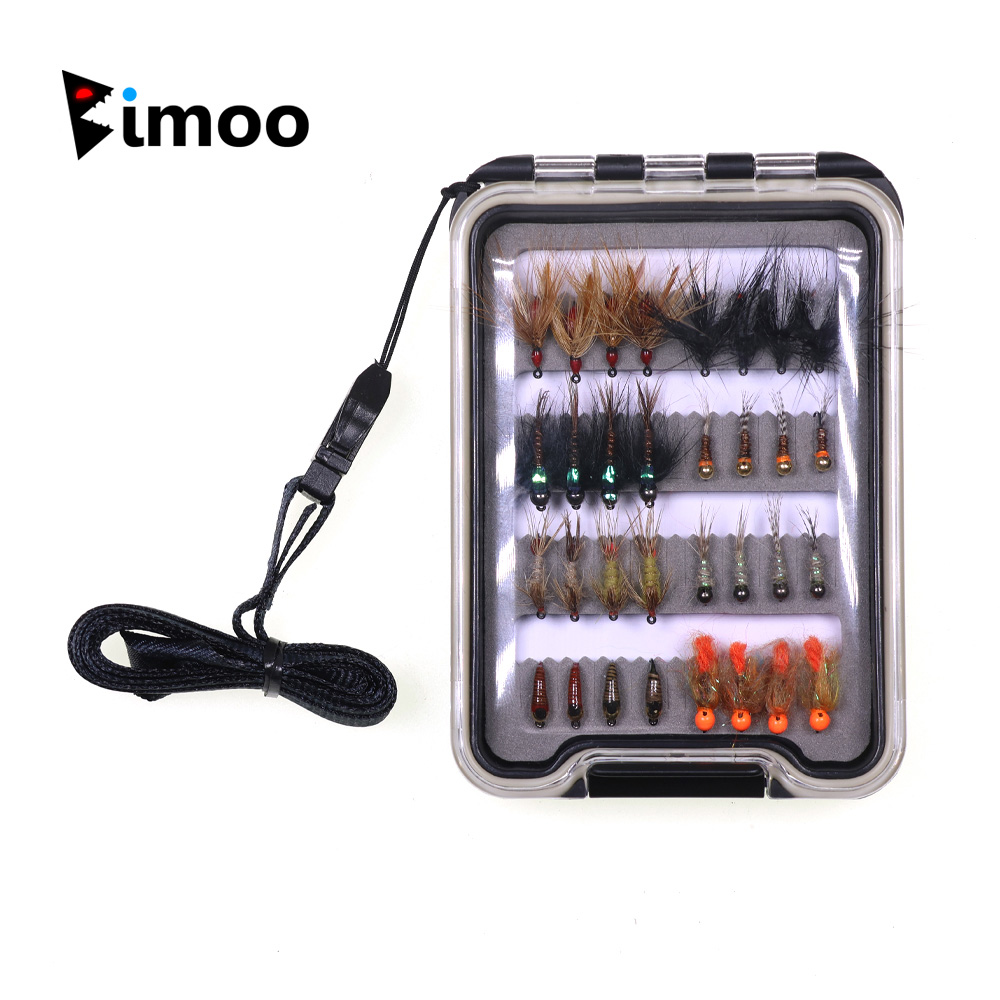 32PCS Nymph Flies Kit Trout Fi - đánh giá và giá Fishing Hook Barbless