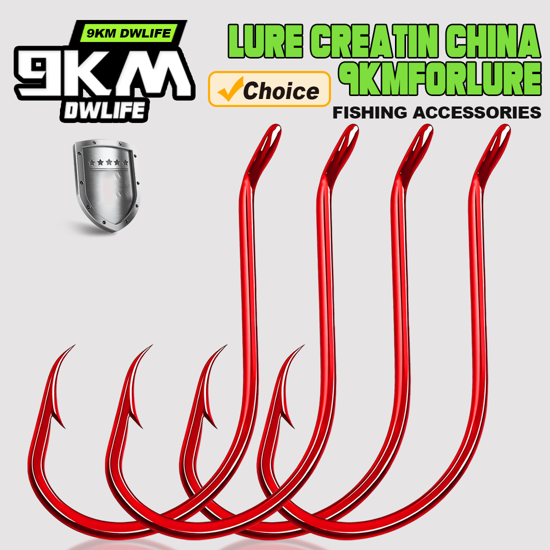9KM 100Pcs Octopus Hook Red Ex - đánh giá và giá Fishing Hook Circle