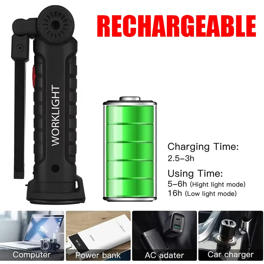 Rechargeable Magnetic Work Lig - đánh giá và giá Fishing Hook
