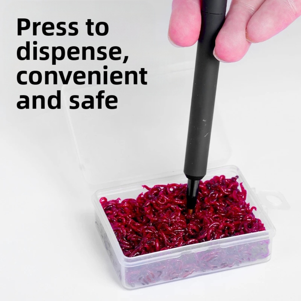 Red worm baiting device for fi - đánh giá và giá Fishing Hook Size