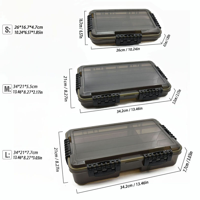 Waterproof Fishing Tackle Box  - đánh giá và giá Fishing Hook Size