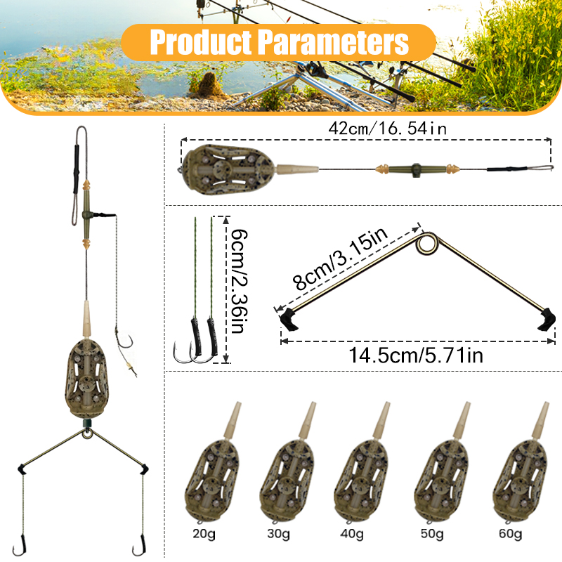 3 Hook Pre-tied Carp Hair Rigs - đánh giá và giá Fishing Hook Assortment