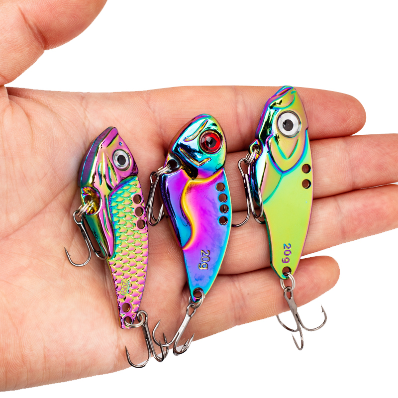 3PCS Metal Colorful VIB Lure 5 - đánh giá và giá Fishing Hook Treble