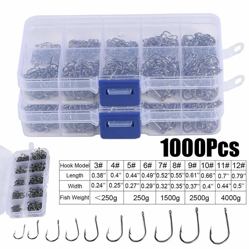 50-1600Pcs/BoxFishing Hooks Ca - đánh giá và giá Fishing Hook Circle