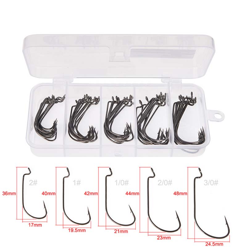 50Pcs/Box High Carbon Steel Fi - đánh giá và giá Fishing Hook Jig