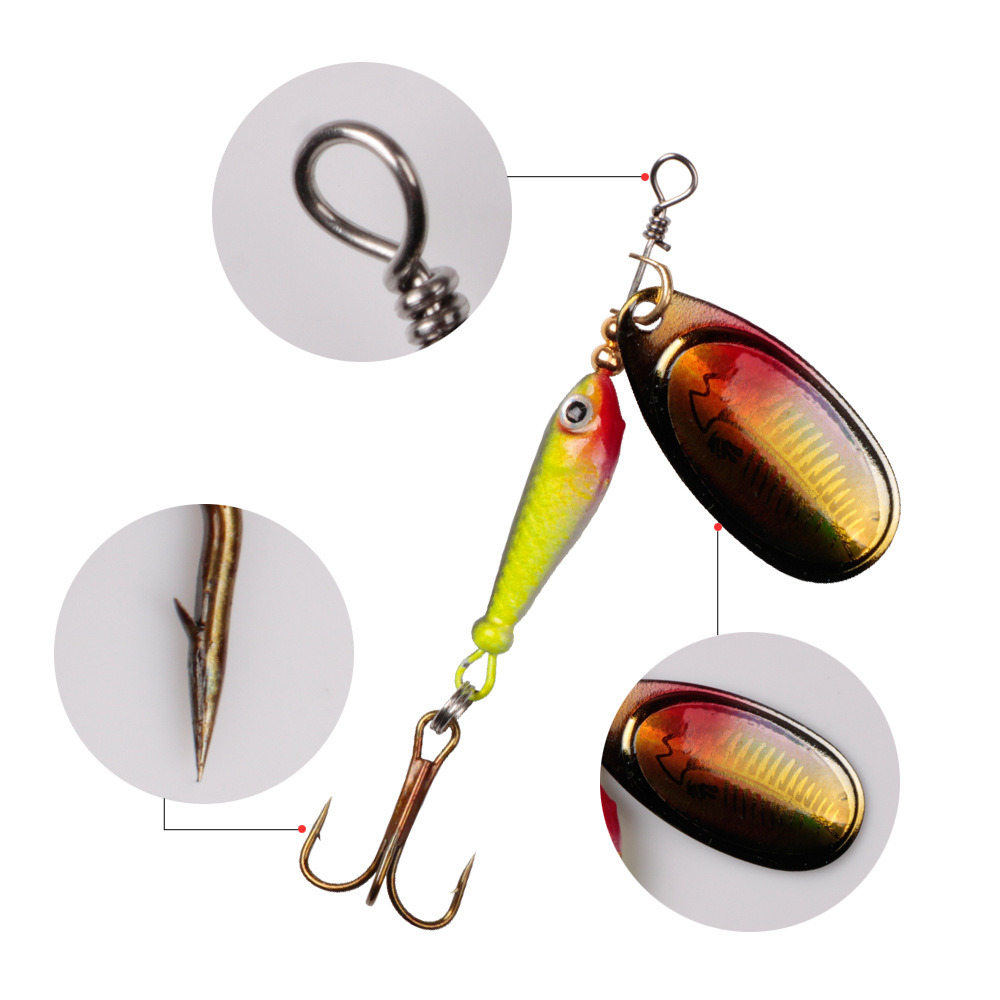 10pcs/Set Spinner Lures 9.1g 7 - đánh giá và giá Fishing Hook Treble