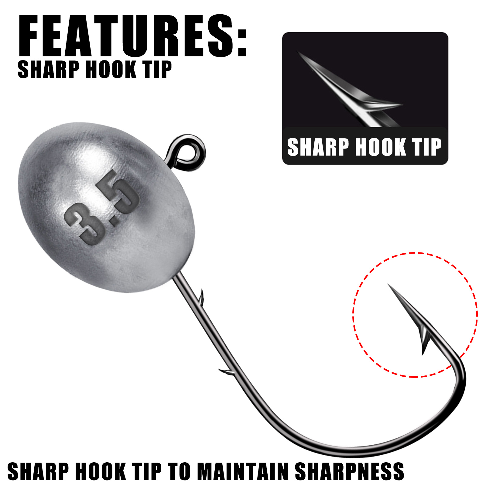 Jig Head Hook 1X Rockfish Ajin - đánh giá và giá Fishing Hook Offset