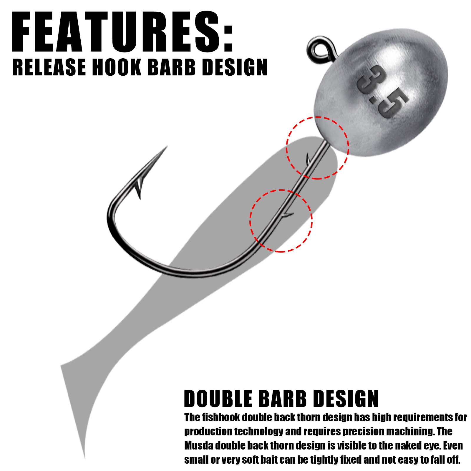 Jig Head Hook 1X Rockfish Ajin - đánh giá và giá Fishing Hook Offset