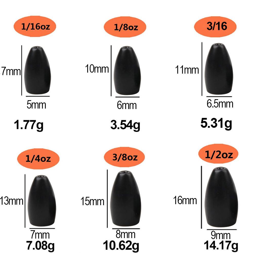 Tungsten Steel Fishing Weights - đánh giá và giá Fishing Hook Jig