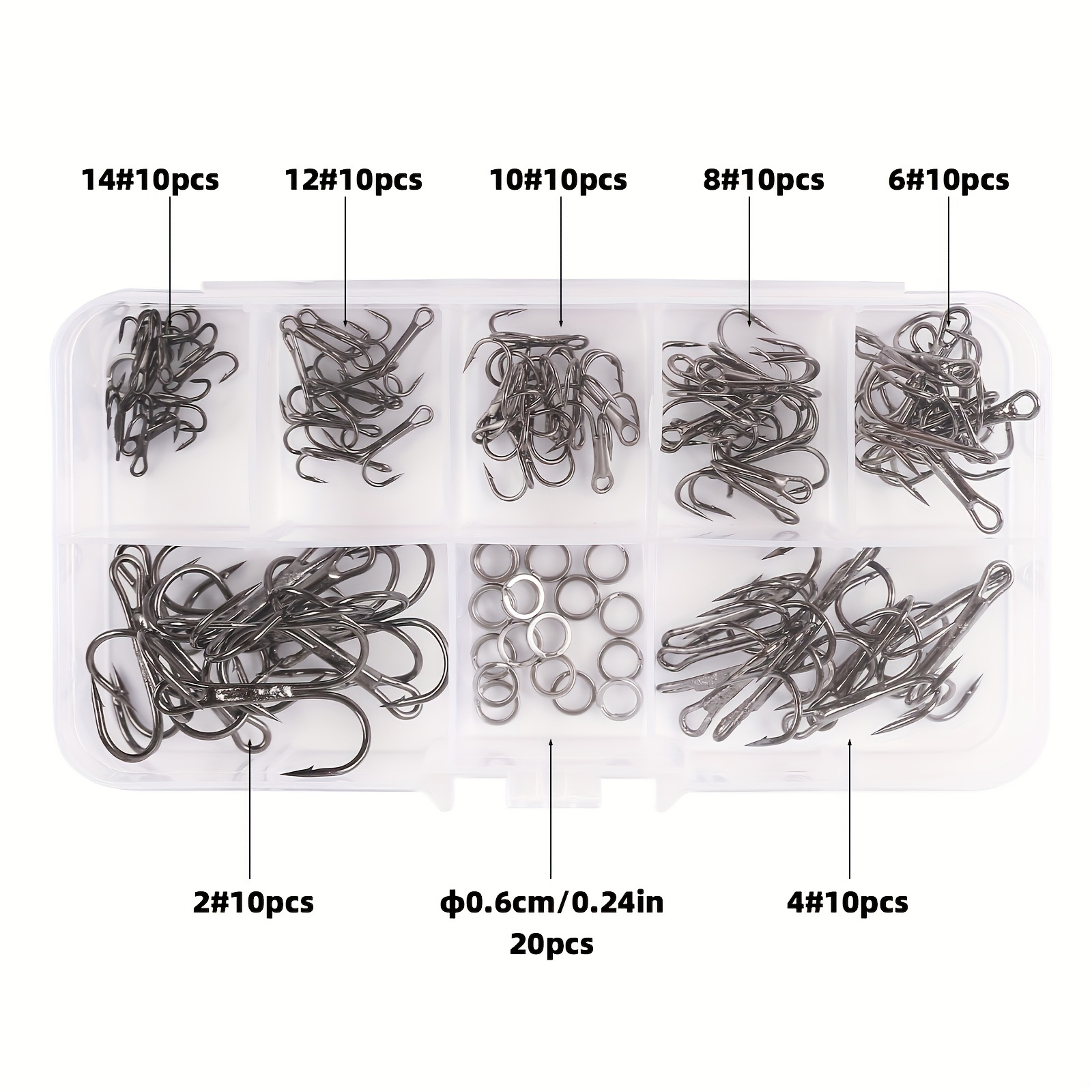 90pcs/set The lure triple-hook - đánh giá và giá Fishing Hook Circle