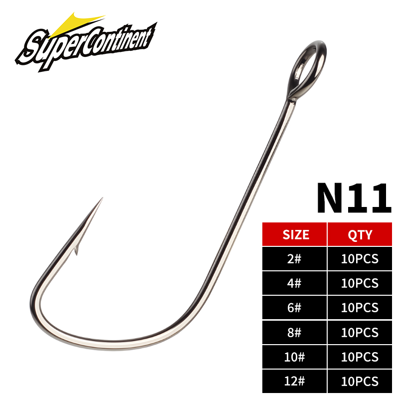 Supercontinent 2#-12# 10pcs Ba - đánh giá và giá Fishing Hook Offset